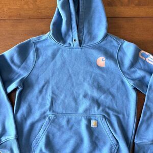 Carhartt Women's Cornflower Blue Hoodie Sz S